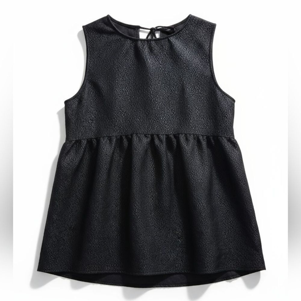 Who What Wear Black Tank Peplum Top Size XS